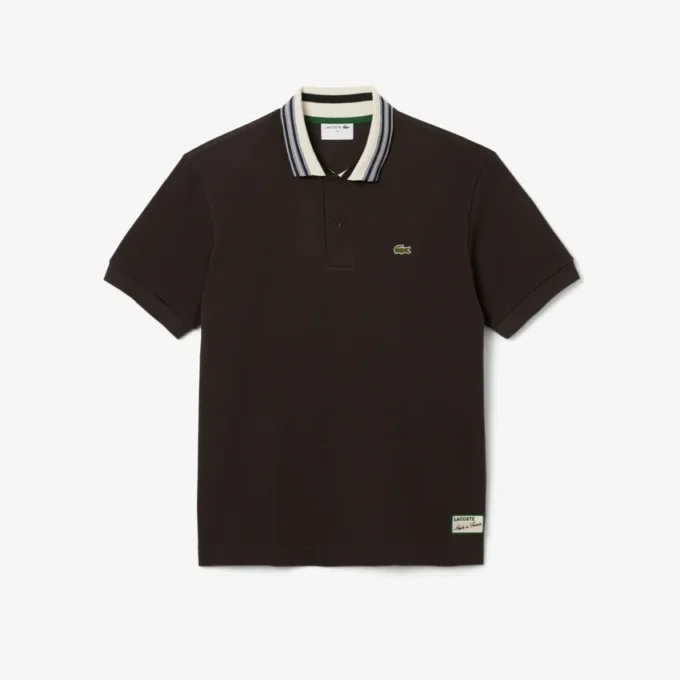 Herre Made in France Classic Fit Stripe Collar Pologensere
