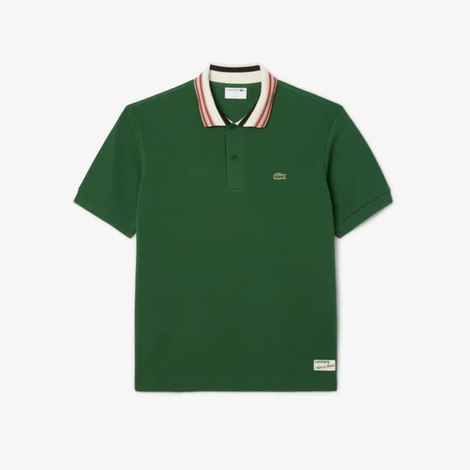 Herre Made in France Classic Fit Stripe Collar Pologensere