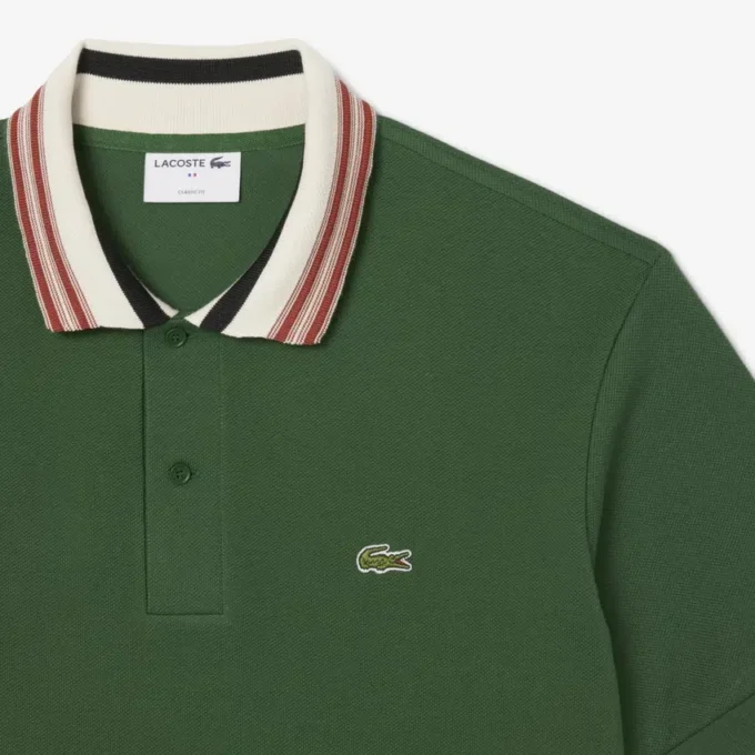 Herre Made in France Classic Fit Stripe Collar Pologensere