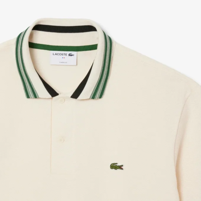 Herre Made in France Classic Fit Stripe Collar Pologensere
