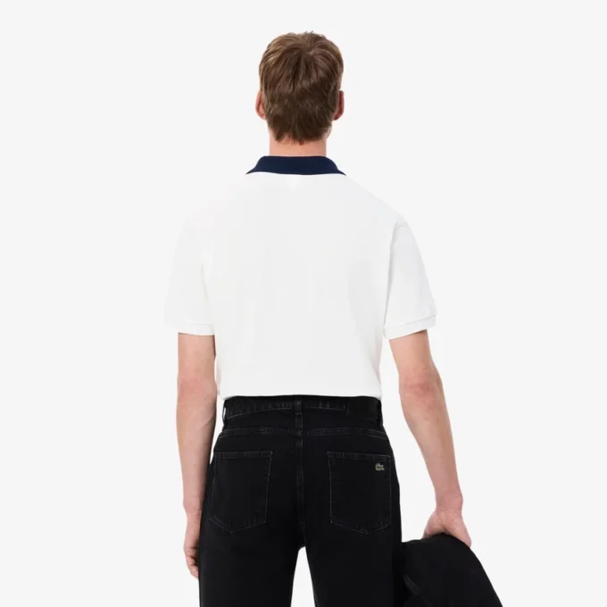 Herre-polo med klassisk passform og kontrastkrage L.12.12