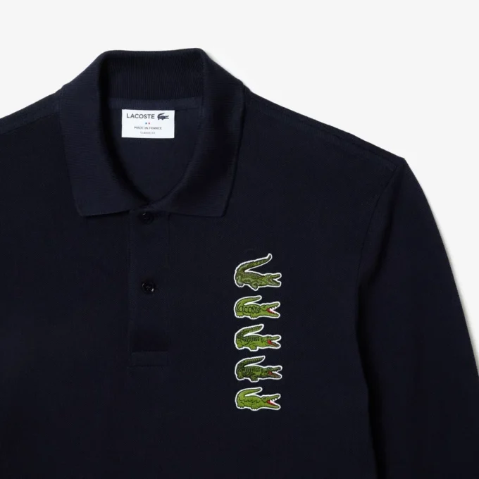 Herre-polo med lange ermer, Original L.12.12 og flere merker