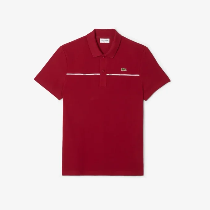 Herre-polo med logo og normal passform L.12.12