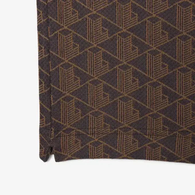 Herre-poloskjorte med klassisk passform og monogram