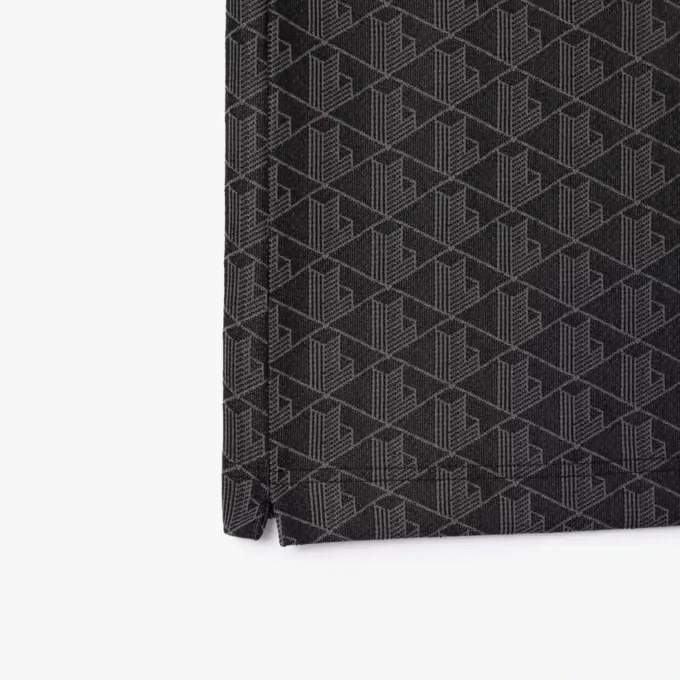 Herre-poloskjorte med klassisk passform og monogram