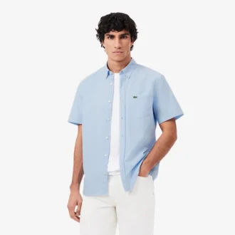 Herre-skjorte med korte ermer og vanlig passform i gingham