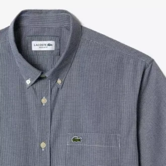 Herre-skjorte med korte ermer og vanlig passform i gingham