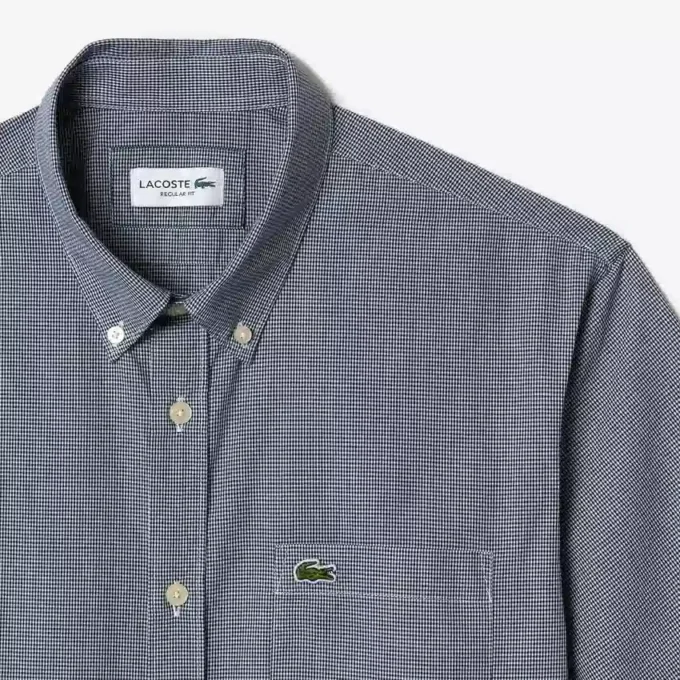Herre-skjorte med korte ermer og vanlig passform i gingham