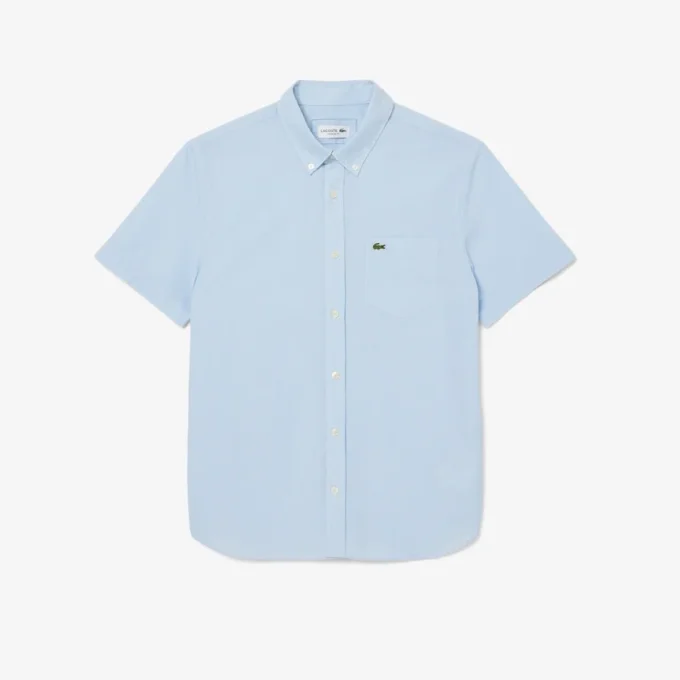 Herre-skjorte med korte ermer og vanlig passform i gingham