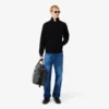 Herre-sweatshirt i dobbeltsidig jersey med glidelås