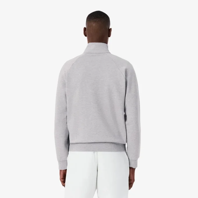 Herre-sweatshirt i dobbeltsidig jersey med glidelås