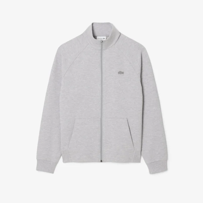 Herre-sweatshirt i dobbeltsidig jersey med glidelås