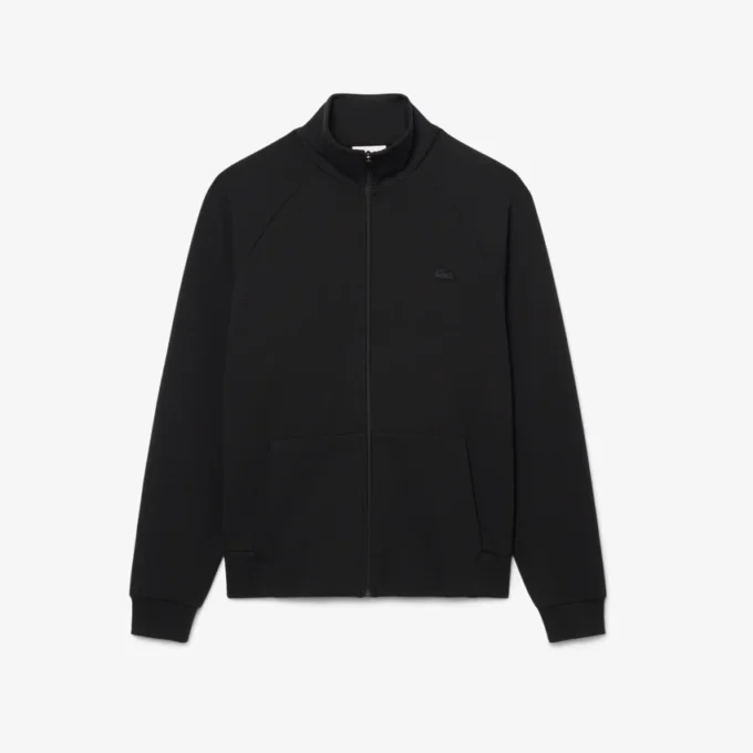 Herre-sweatshirt i dobbeltsidig jersey med glidelås