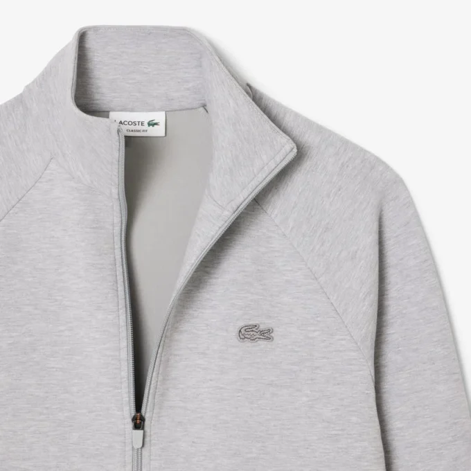 Herre-sweatshirt i dobbeltsidig jersey med glidelås