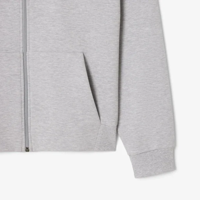 Herre-sweatshirt i dobbeltsidig jersey med glidelås