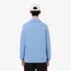 Herre-sweatshirt i ribbet bomull med polokrage
