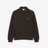 Herre-sweatshirt i ribbet bomull med polokrage