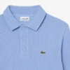 Herre-sweatshirt i ribbet bomull med polokrage