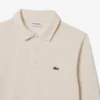 Herre-sweatshirt i ribbet bomull med polokrage