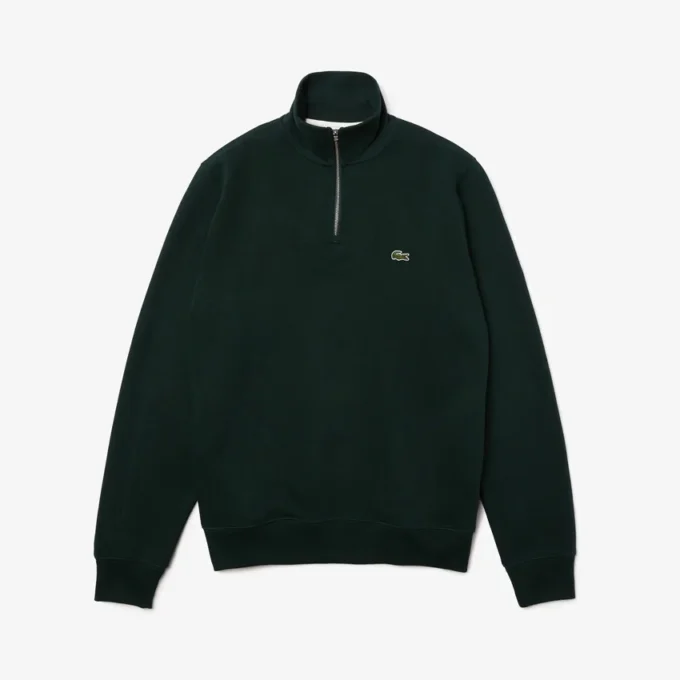 Herre-sweatshirt med glidelås og høy hals