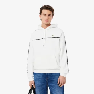 Herre-sweatshirt med logo og striper i klassisk passform