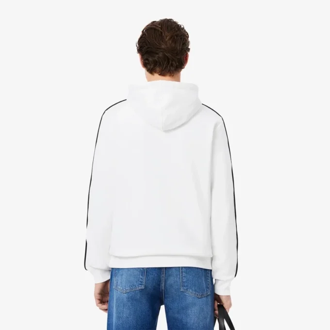 Herre-sweatshirt med logo og striper i klassisk passform