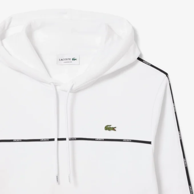 Herre-sweatshirt med logo og striper i klassisk passform