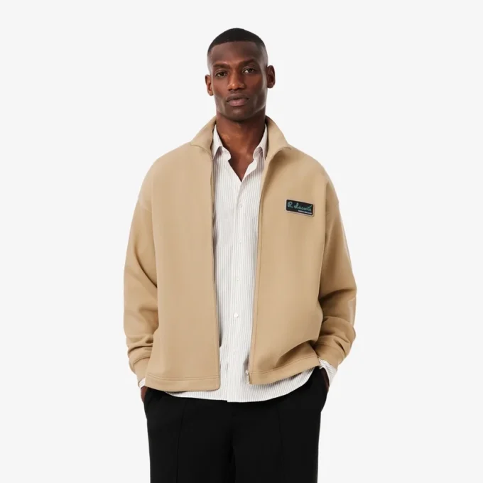 Herre-sweatshirt med løs passform og signaturmerke