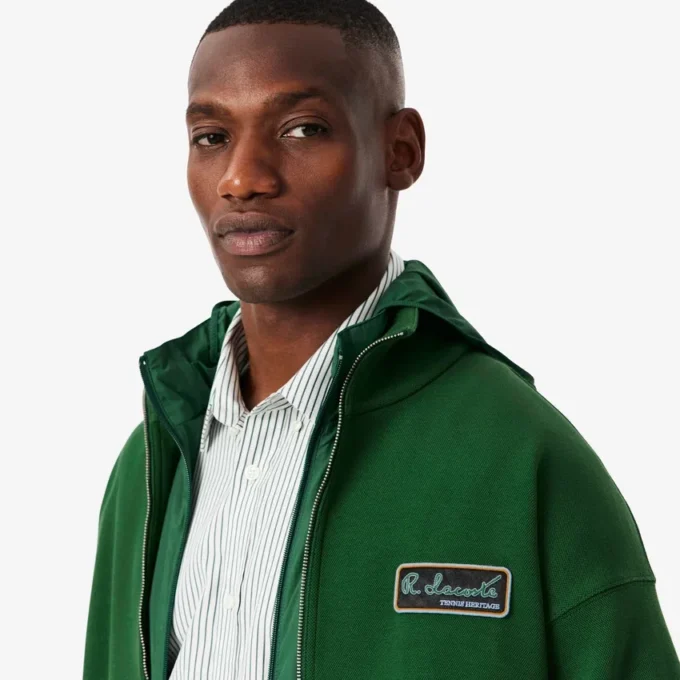 Herre-sweatshirt med løs passform og signaturmerke