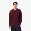 Herre-sweatshirt med preget logo i piqué