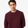 Herre-sweatshirt med preget logo i piqué
