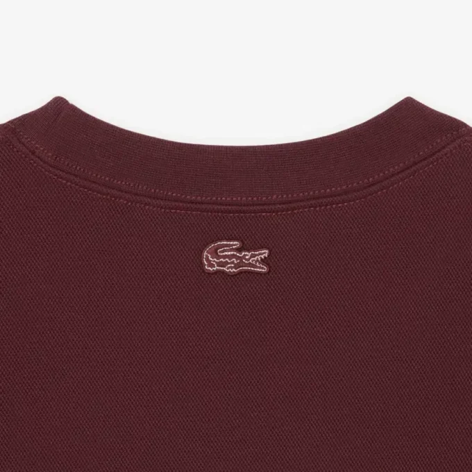 Herre-sweatshirt med preget logo i piqué