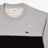 Herre-sweatshirt med rund hals og fargeblokker