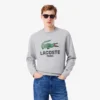 Herre-sweatshirt med rund hals og klassisk passform