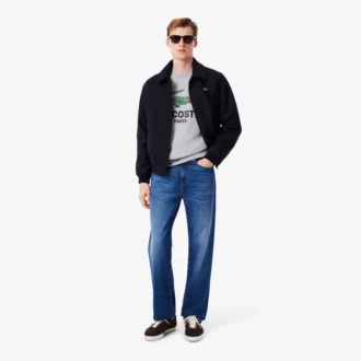 Herre-sweatshirt med rund hals og klassisk passform