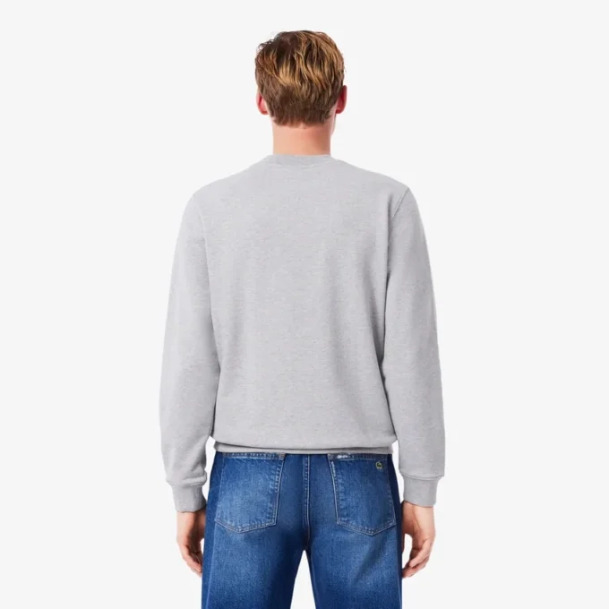 Herre-sweatshirt med rund hals og klassisk passform