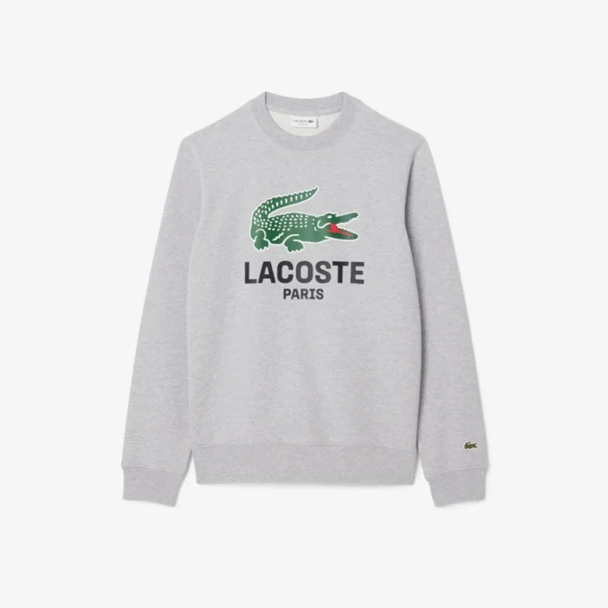 Herre-sweatshirt med rund hals og klassisk passform