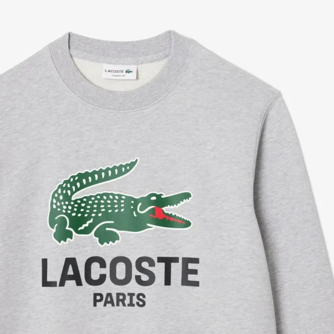 Herre-sweatshirt med rund hals og klassisk passform