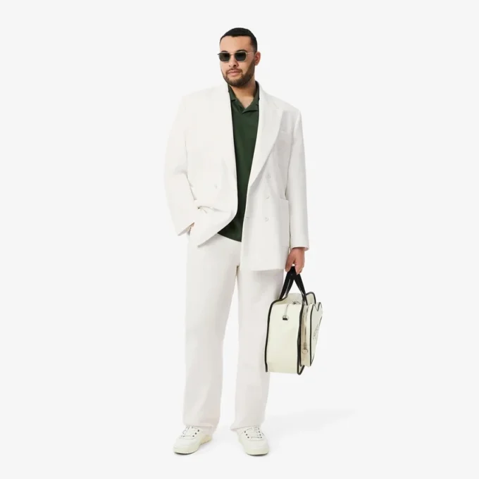 Herreblazer med dobbeltspent knappestolpe og brodert Heritage-merke