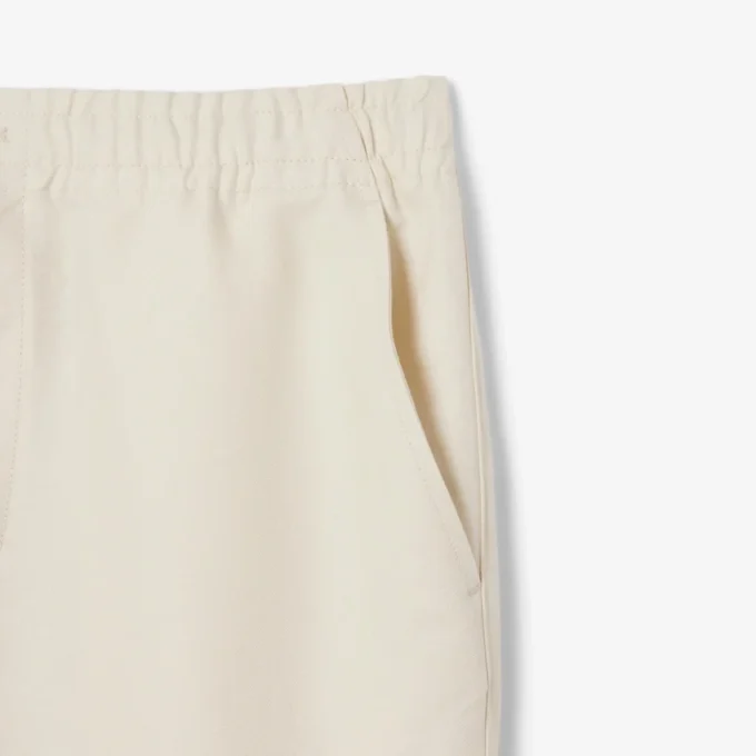Herrebukser i lin-twill med normal passform