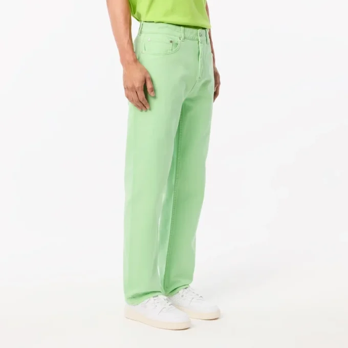 Herrejeans i bomullsdenim med rett ben