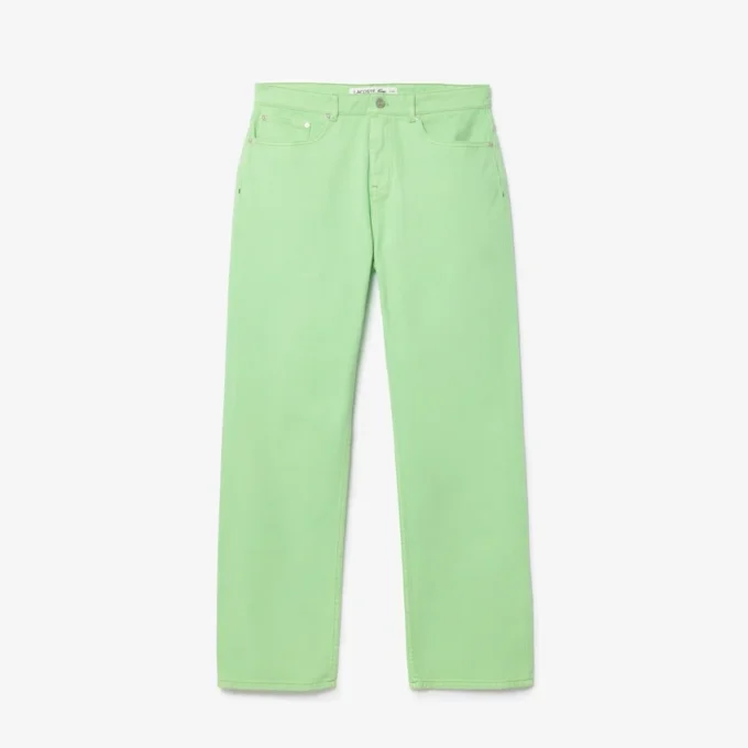 Herrejeans i bomullsdenim med rett ben