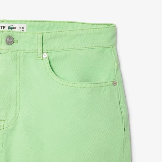 Herrejeans i bomullsdenim med rett ben