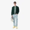 Herrejeans i rett snitt med trykt motiv