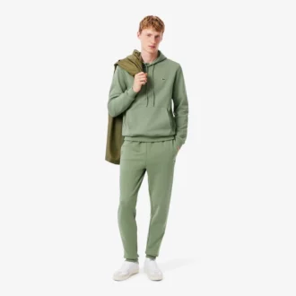 Hettegenser i bomullsfleece for menn