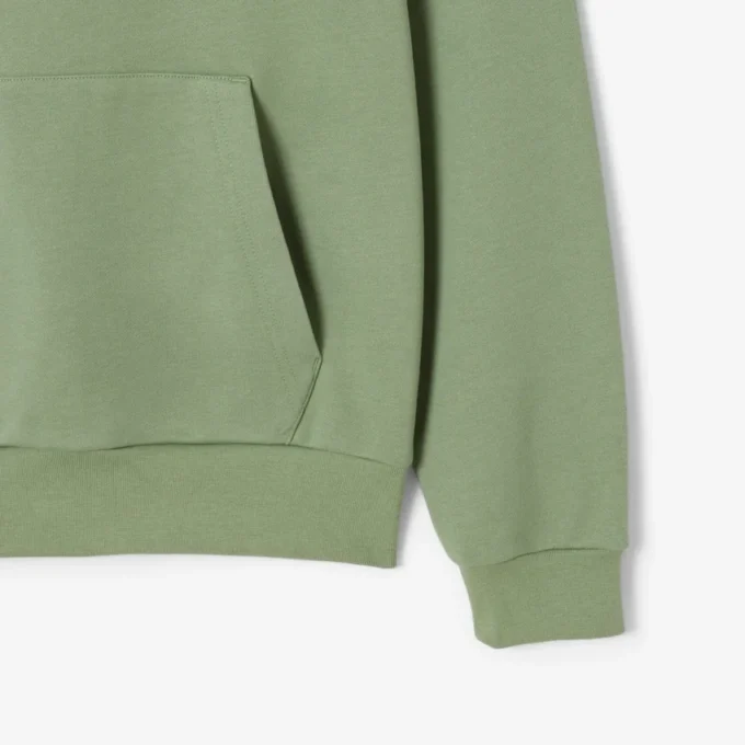 Hettegenser i bomullsfleece for menn