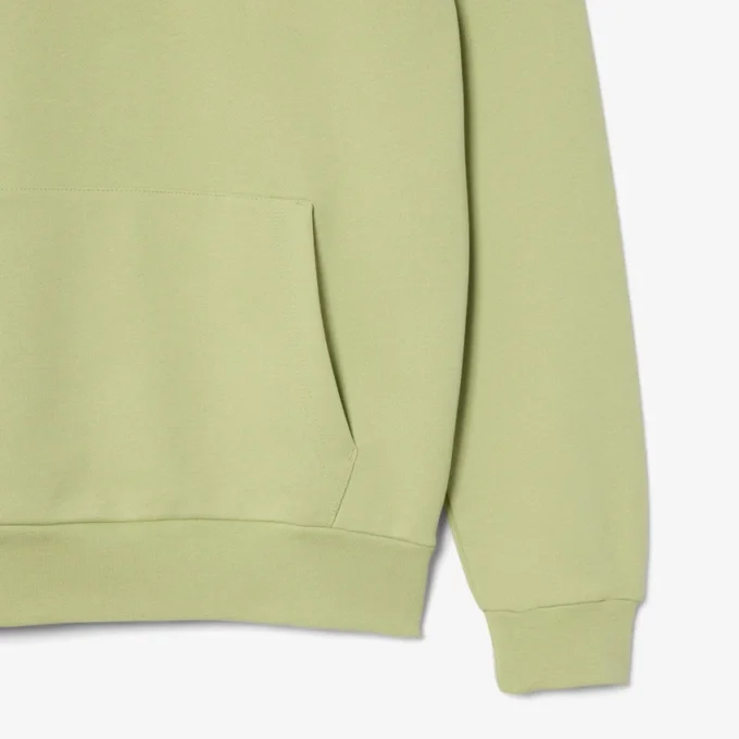 Hettegenser i bomullsfleece for menn