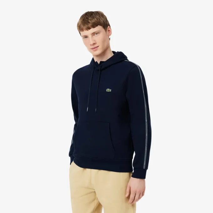 Hettegenser med logo-stripe og glidelås