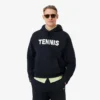 Hettegenser med tennisprint