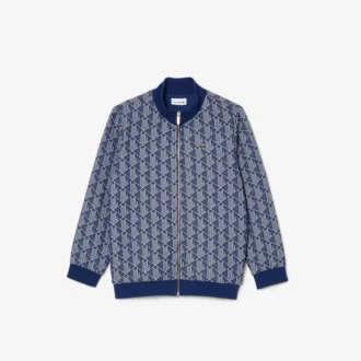 Høyhalset Paris-monogram-Sweatshirt for barn med glidelås
